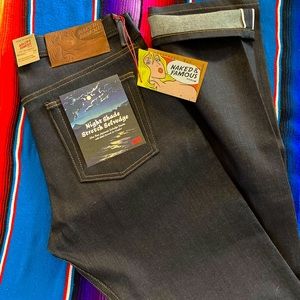 NAKED & FAMOUS NIGHTSHADE mens selvedge denim